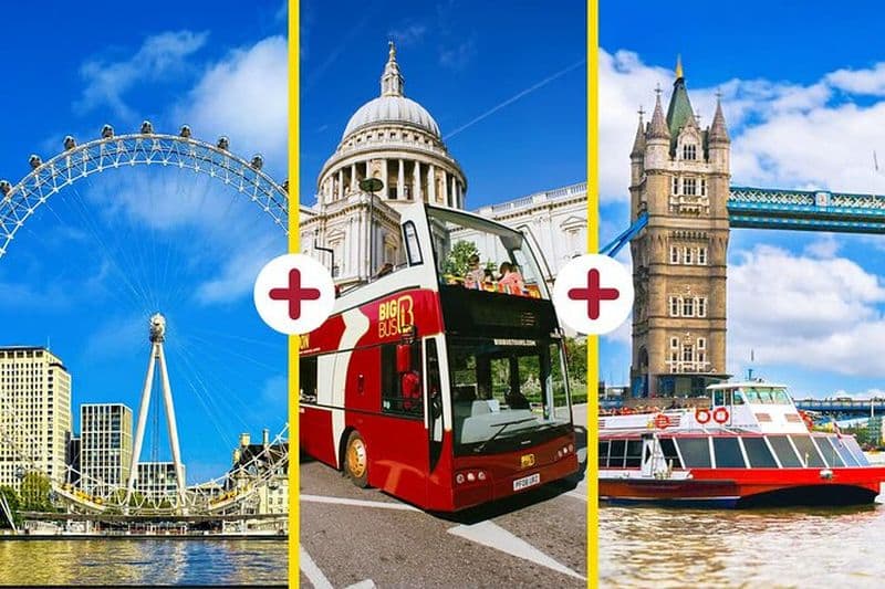 Offre : billets pour le London Eye, pass pour le bus touristique Big Bus et croisière sur la Tamise