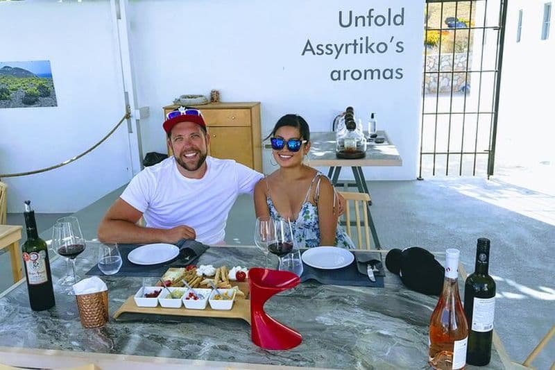 Dégustation de vin à Santorin