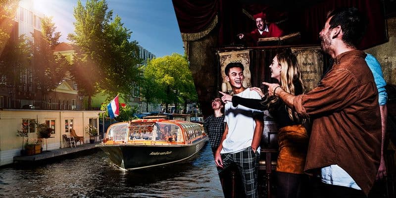 Billet Amsterdam Dungeon entrance ticket and one-hour canal cruise