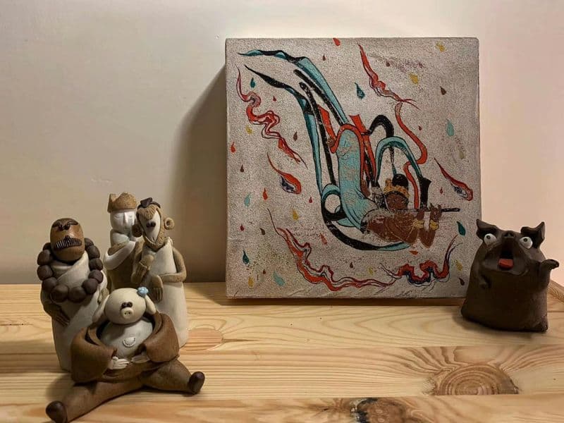 Peinture rupestre colorée à Pékin