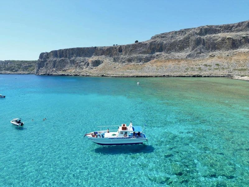 Billet Croisière en bateau avec baignade et plongée avec tuba dans la région de Lindos