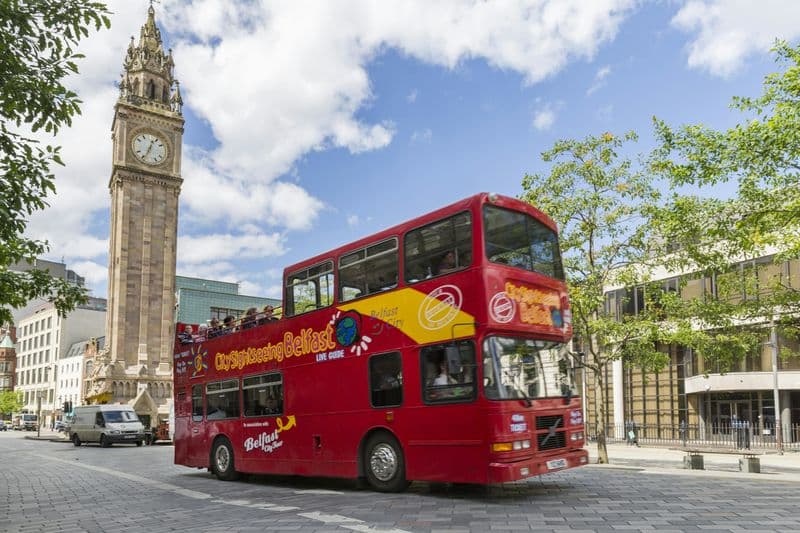 Billet City Sightseeing hop-on hop-off bus tour of Belfast