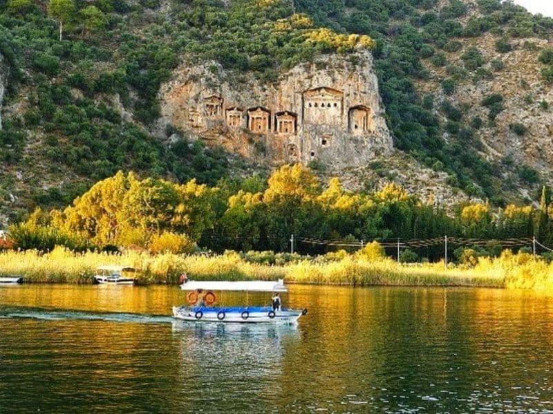 Dalyan, rock tombs, mud bath, boat trip and lunch guided tour from Bodrum