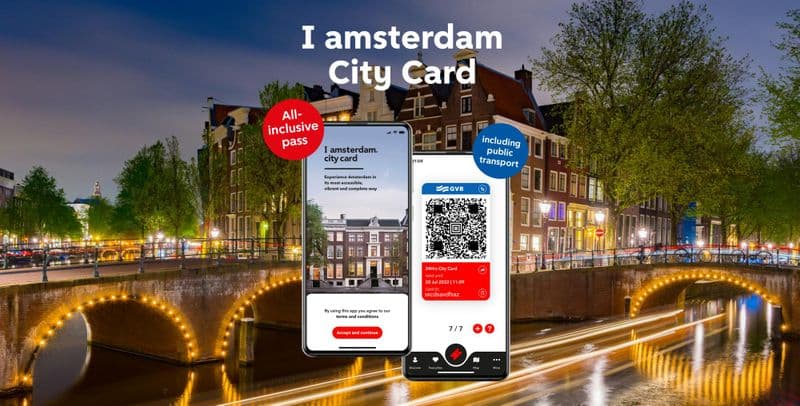 Billet I Amsterdam City Card pour 24, 48, 72, 96 ou 120 heures