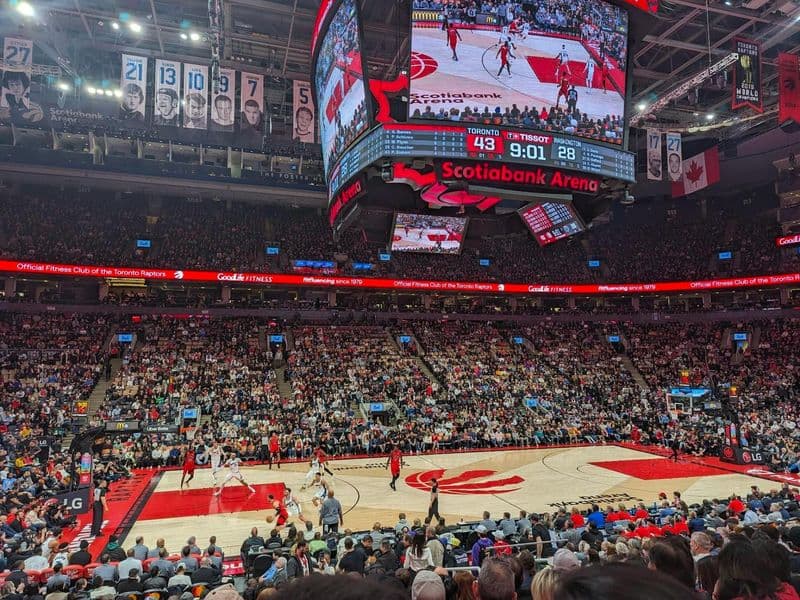 Toronto Raptors NBA game ticket at Scotiabank Arena