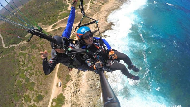 Castelsardo Tandem Paragliding Flight in Littigheddu