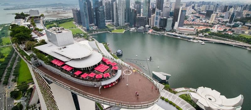 Plateforme d'observation SkyPark à Marina Bay Sands