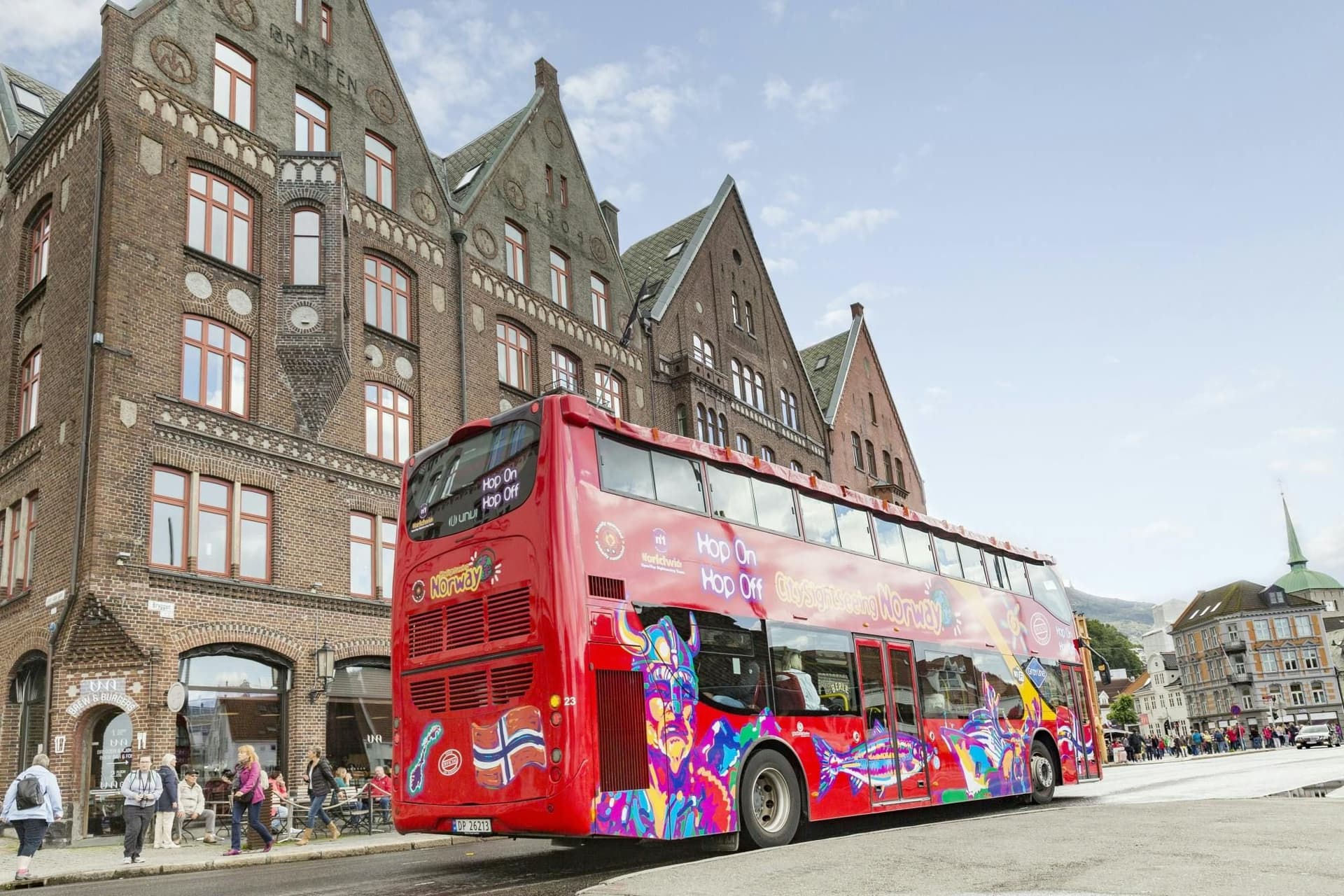 City Sightseeing hop-on hop-off bus tour of Bergen