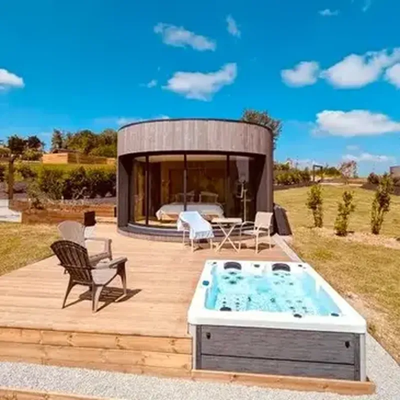 Nuit en Lodge de Luxe avec Spa à Amou près de Dax