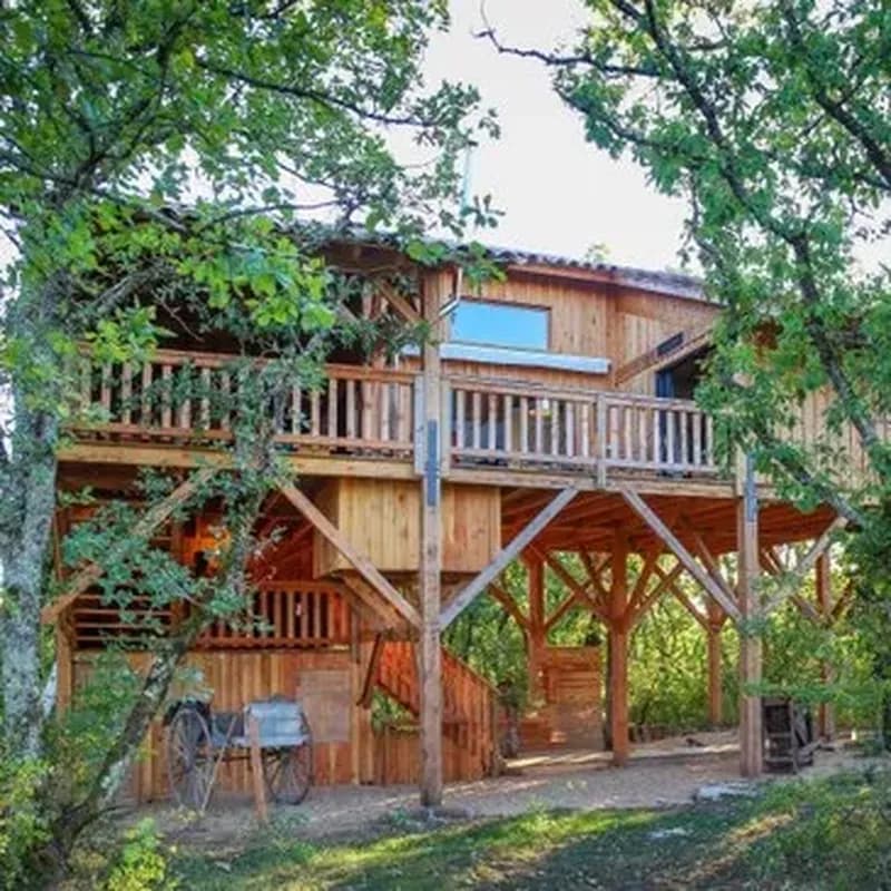 Cabane Familiale dans les Arbres avec Spa près d'Albi