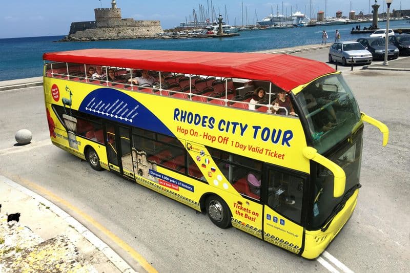 Rhodes : 1 journée de visite guidée en Bus Hop-on Hop-off