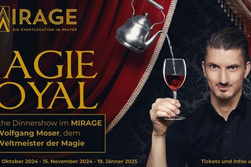Théâtre Mirage : Dîner-spectacle magique avec Wolfgang Moser