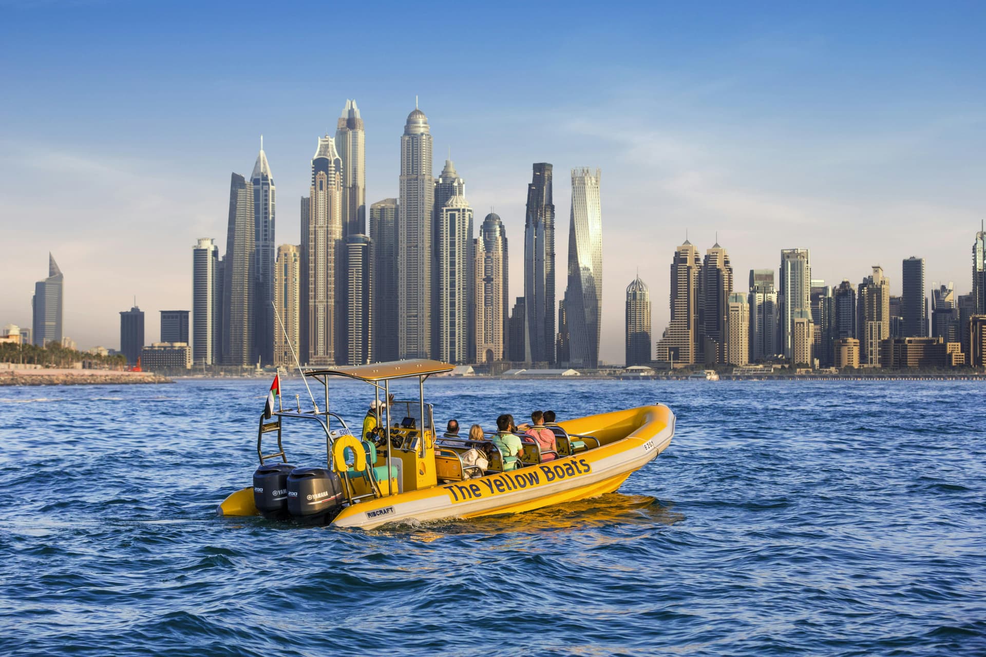 Billet Les bateaux jaunes : Excursion de 60 minutes en soirée - Dubai Marina, Ain Dubai & JBR