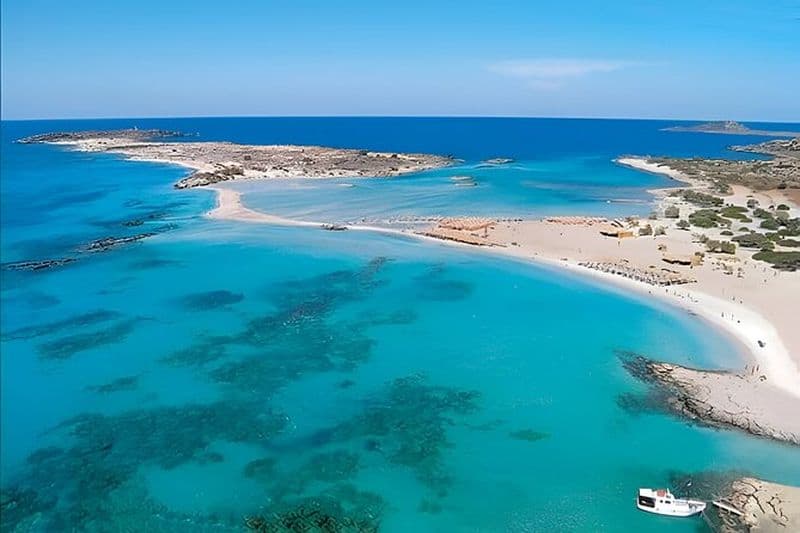Visite privée de la plage d'Elafonisi avec dégustations d'huile d'olive au miel et de vin