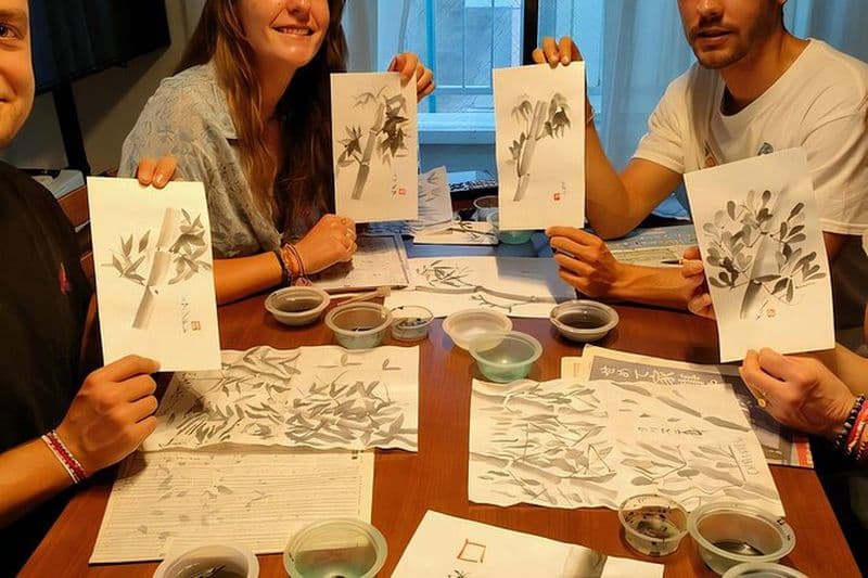Expérience Sumi-e (peinture à l'encre) à Tokyo