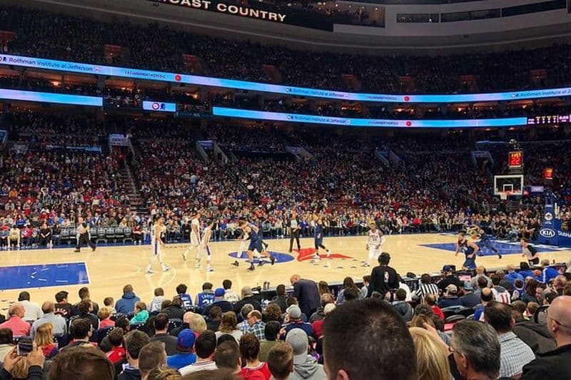 Match de basket des Philadelphia 76ers à la Xfinity Mobile Arena