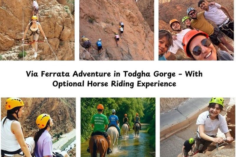 Via Ferrata dans les gorges de Todgha avec équitation en option