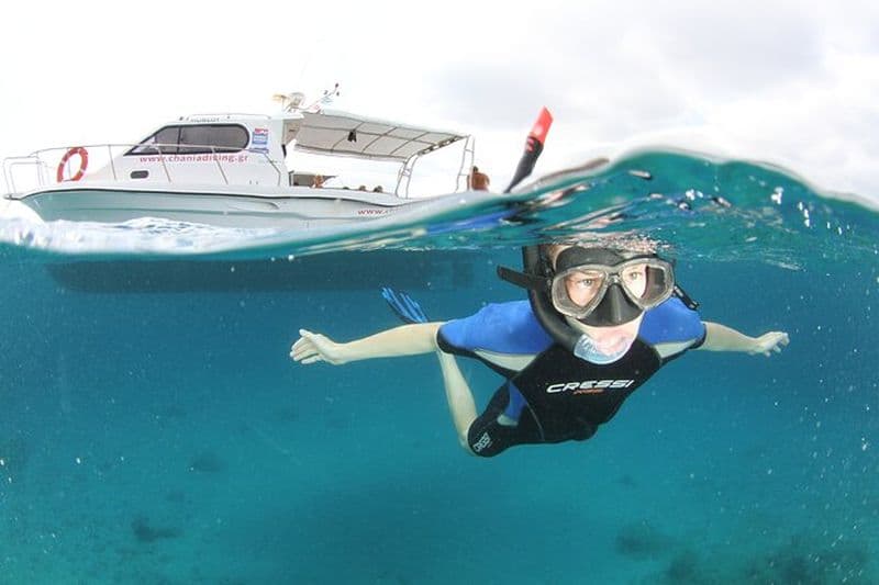 Excursion en bateau en Crète avec plongée guidée et prise en charge gratuite !