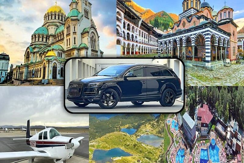 Vol panoramique au-dessus du monastère de Rila, des 7 lacs et du spa