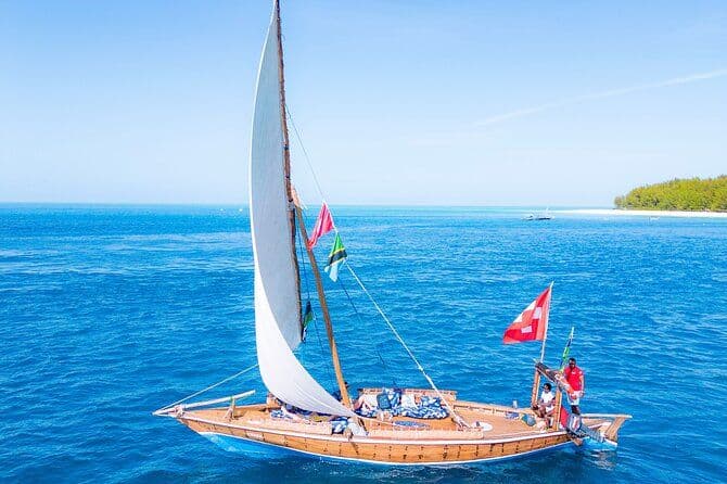 Exclusivité privée d'une journée Dhow voile et tuba Mnemba banc de sable