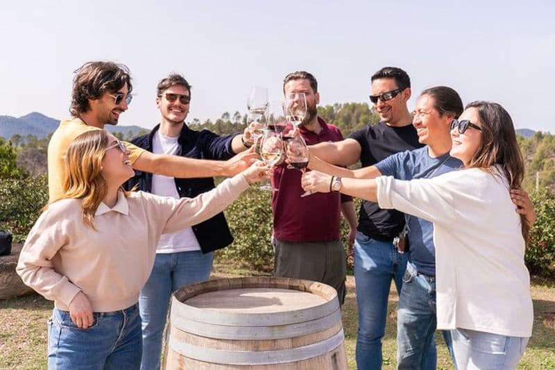 Excursion d'une journée complète à Montserrat avec déjeuner à la ferme et visite d'un vignoble