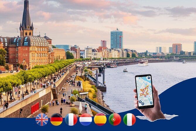 Dusseldorf: Guide audio City Walk en 7 langues sur votre téléphone