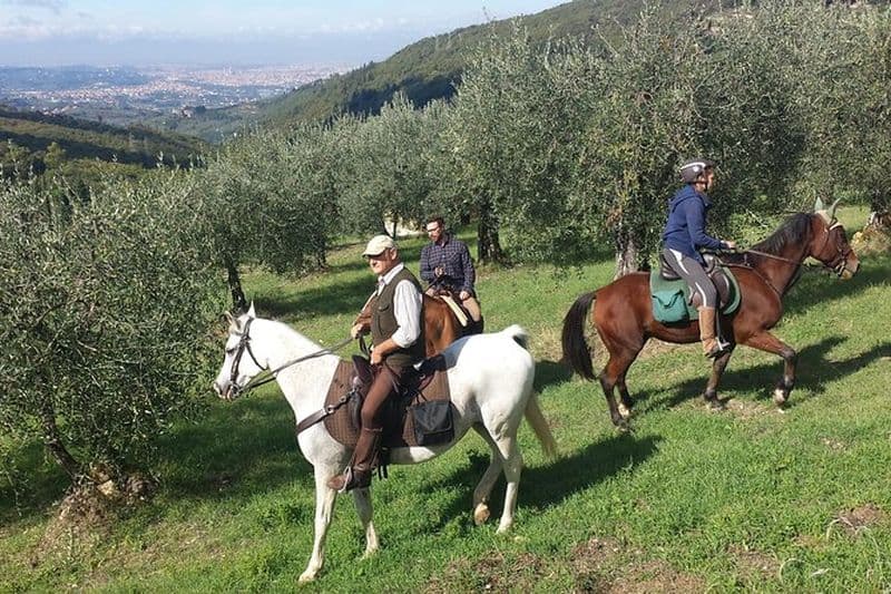 Balade à cheval, dégustation d'huile d'olive et de produits locaux dans une ferme toscane