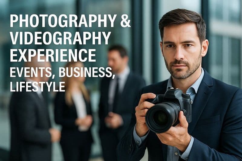Expérience de la photographie et de la vidéographie : Événements, Affaires, Art de vivre