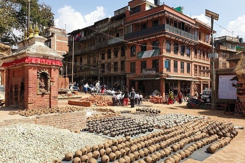Place Durbar et fabrication de poterie à Bhaktapur