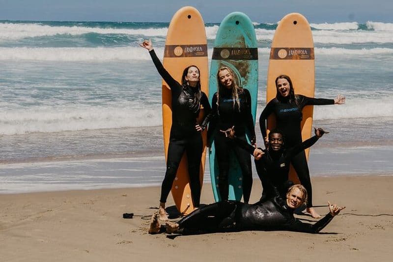 1h15min de cours de surf dans la Baie Victoria & Wilderness