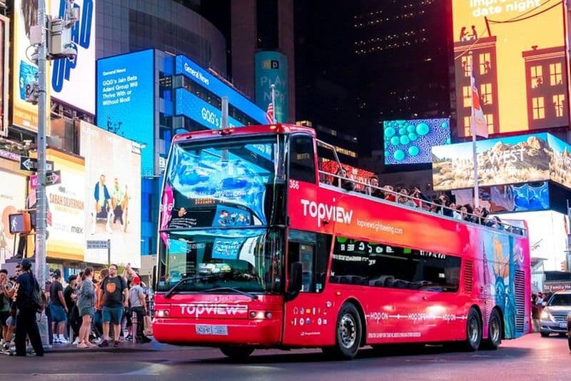 Visite nocturne de New York : Visite en bus Open Top par TopView®