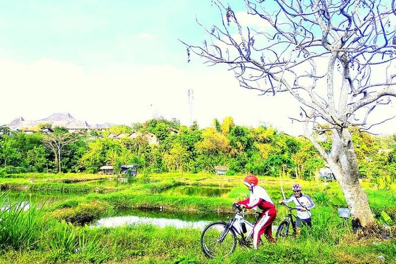 Visite à vélo de Yogyakarta autour des villages et de la pisciculture