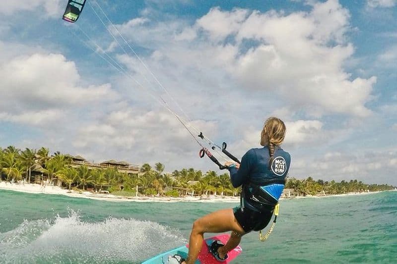 Cours privé de kiteboarding à Tulum