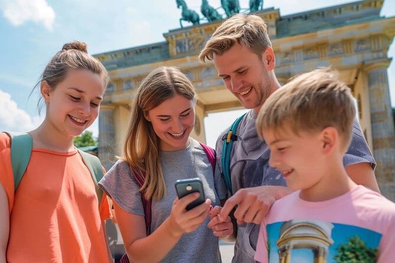 Rallye urbain du livre audio autour de la porte de Brandebourg à Berlin