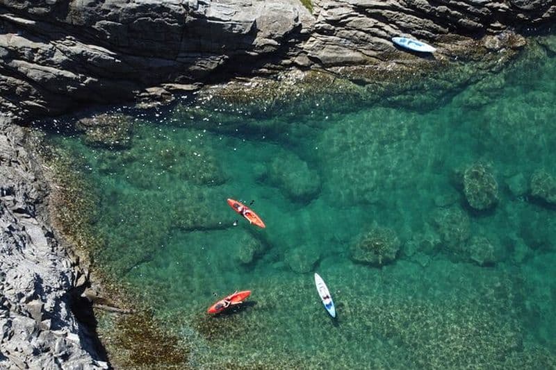 Excursion en kayak avec plongée en apnée entre Levanto et les Cinque Terre
