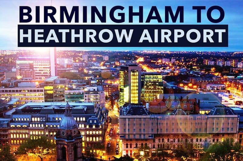 Transferts privés en taxi de Birmingham à l'aéroport d'Heathrow
