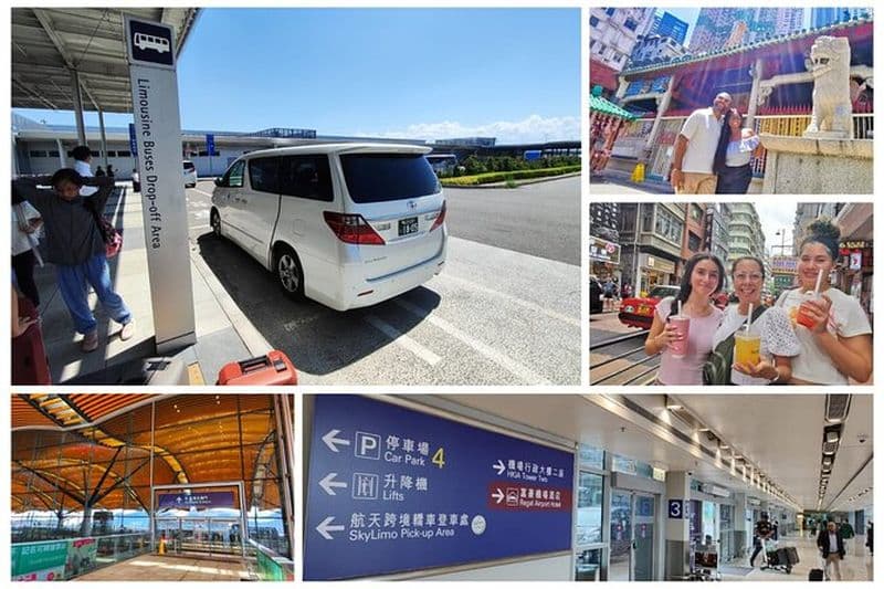 Transfert VIP sans couture à l'aéroport de Hong Kong avec arrêt de restauration d'une heure