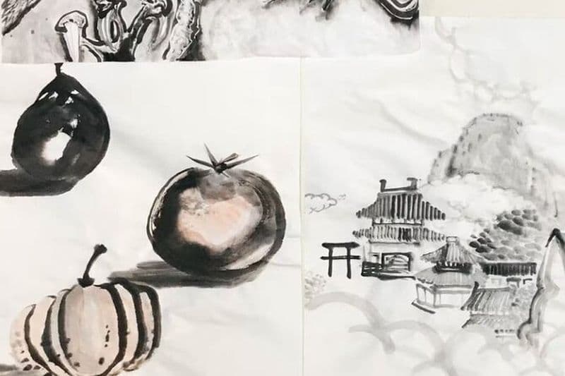 Atelier de peinture à l'encre et de sceau de pierre