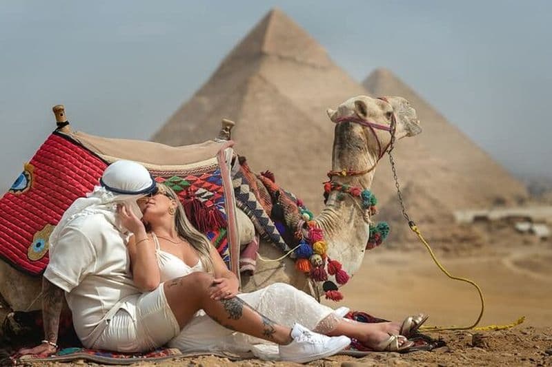 Excursion d'une journée : Pyramides de Gizeh, Sakkara, Memphis avec pick-up