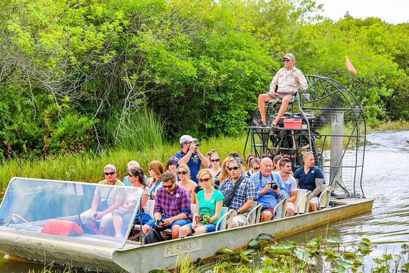 Aventure safari en hydroglisseur dans les Everglades avec transport