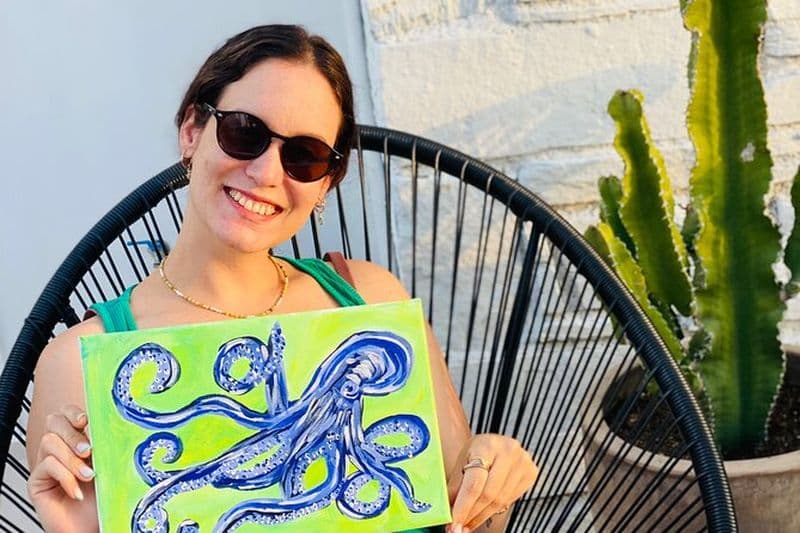 Peinture sur toile avec un local