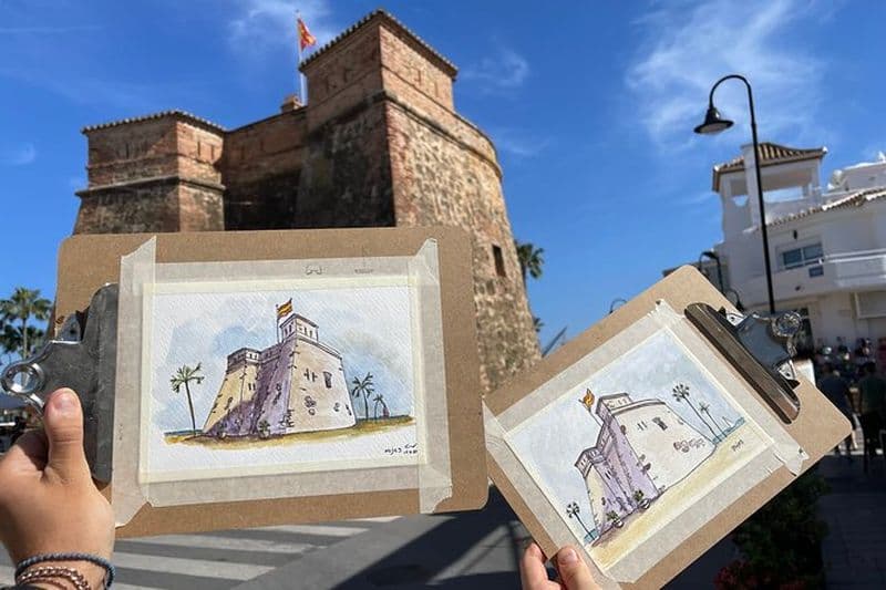Visite et dessin à Mijas