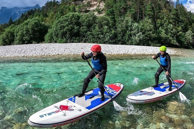 Paddle en eau vive sur la rivière Soca