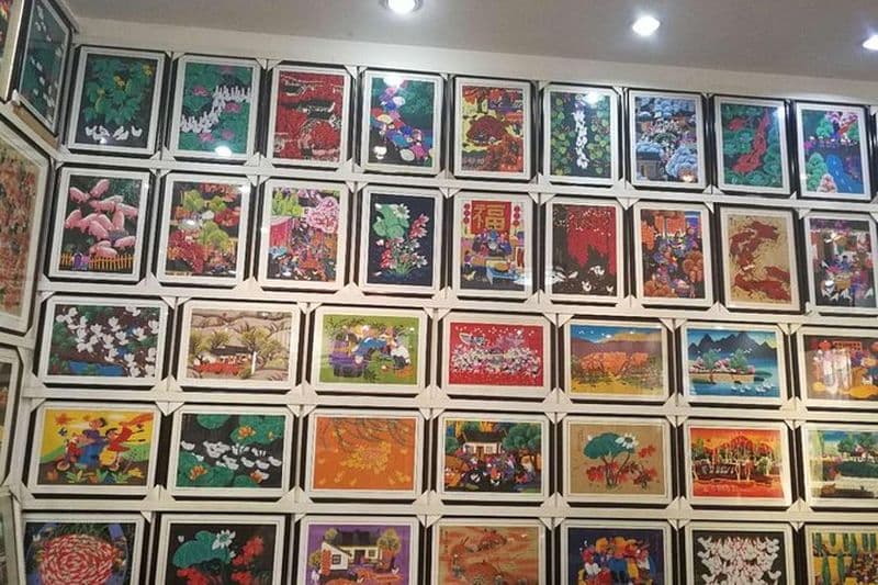 Journée de peinture d'un paysan huxian