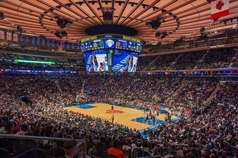 Match de basket des New York Knicks au Madison Square Garden