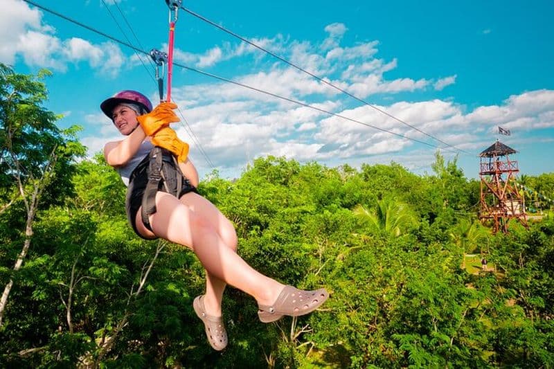 Aventures à sensations fortes en tyrolienne à Cozumel
