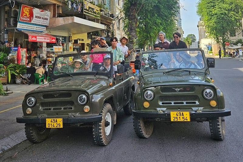Tour en Jeep de Saigon : POINTS FORTS ET JOYAUX CACHÉS en Jeep de l'armée vietnamienne