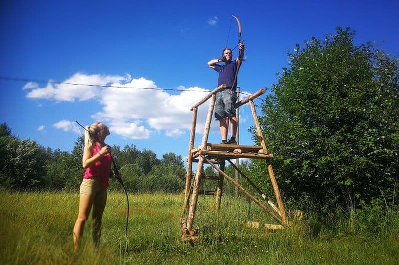 Tir à l'arc 3D privé d'une demi-journée, tag de tir à l'arc et barbecue fumant