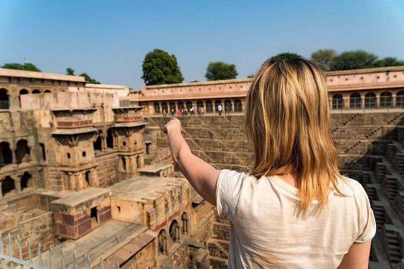 Chand Baori, sanctuaire d'oiseaux, Fatehpur Sikri Agra Drop de Jaipur