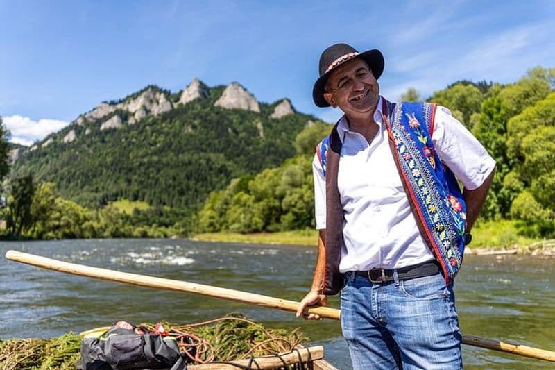 Cracovie : rafting traditionnel sur la rivière Dunajec avec télésiège de montagne
